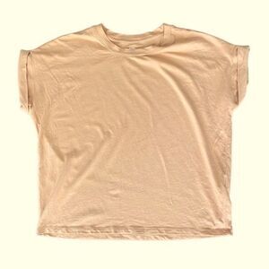 Banana Republic Roll Sleeve T Shirt Small Cotton Modal Blend